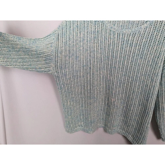 Talbots Light Blue Green Crew Neck Sweater Size 3X Loose Airy Comfy Versatile - Picture 6 of 9